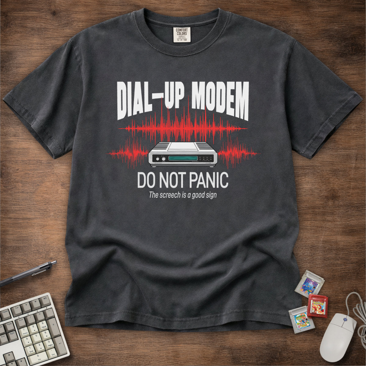 Do Not Panic Dial-up Modem Tee
