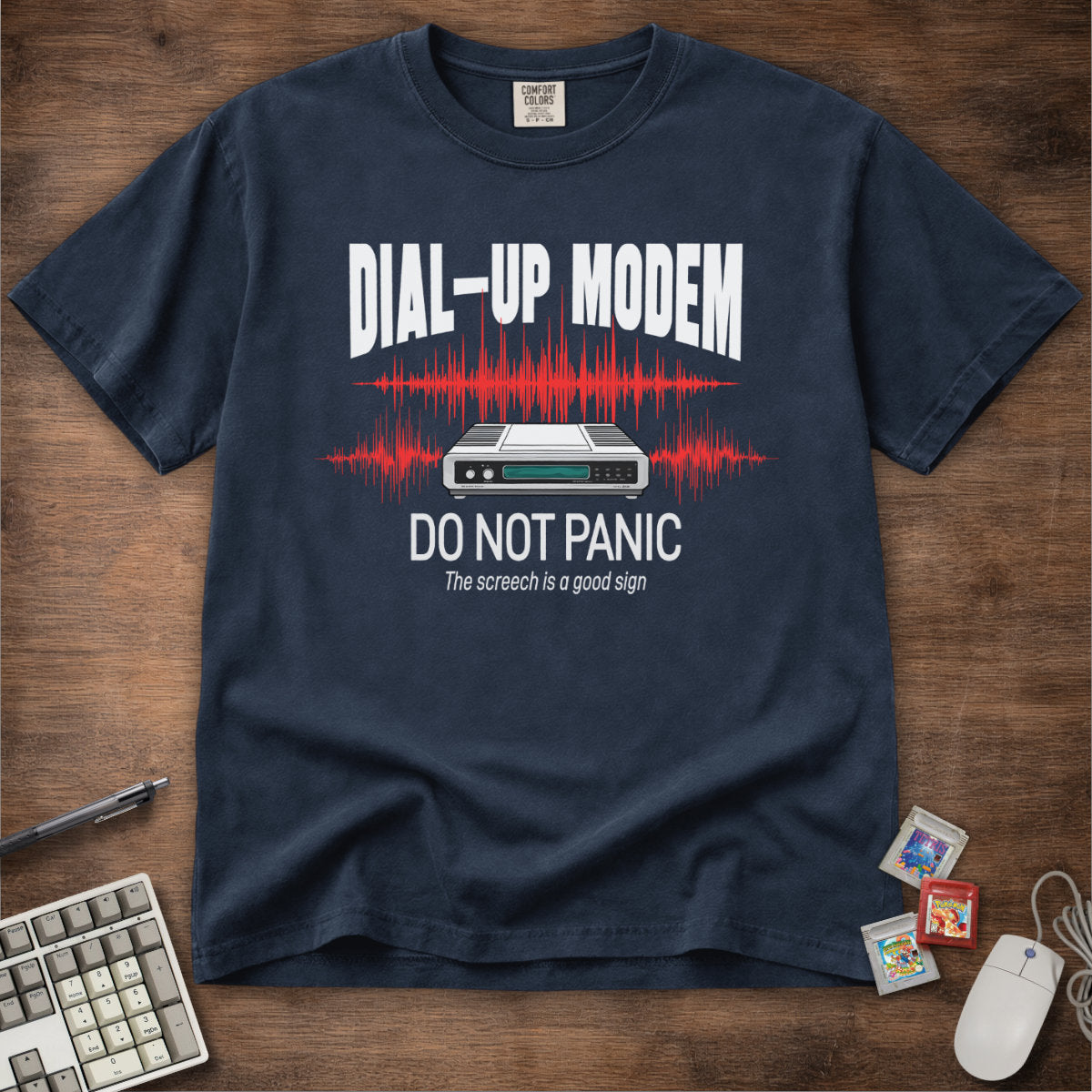 Do Not Panic Dial-up Modem Tee