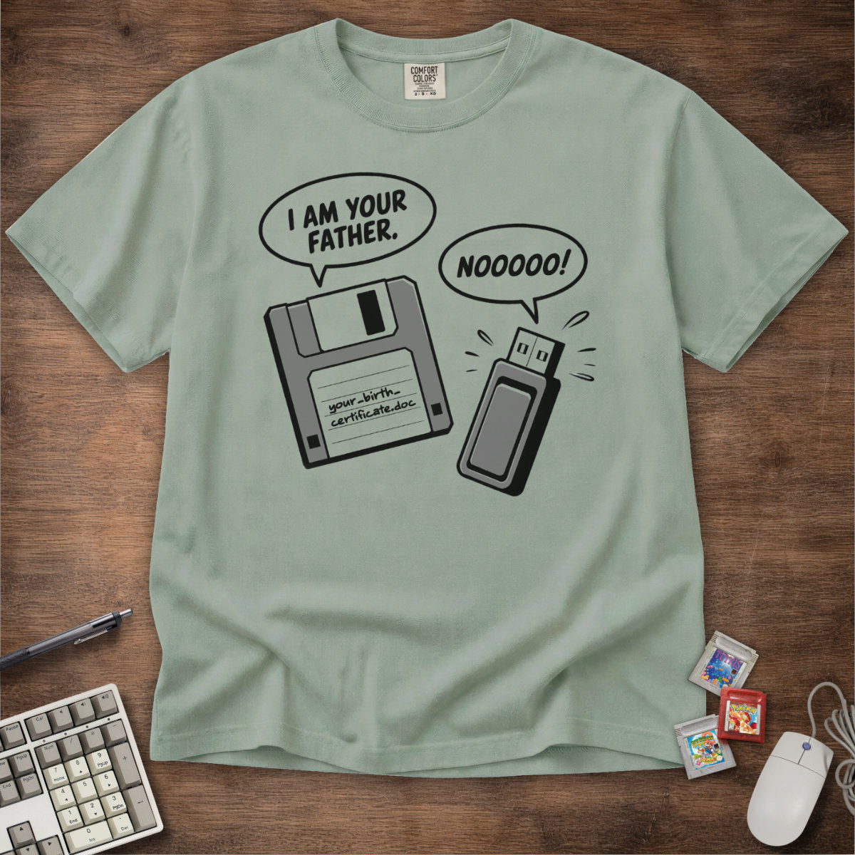 I Am Your Father Floppy - USB Tee