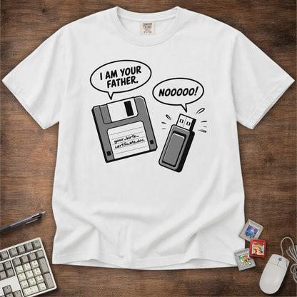 I Am Your Father Floppy - USB Tee